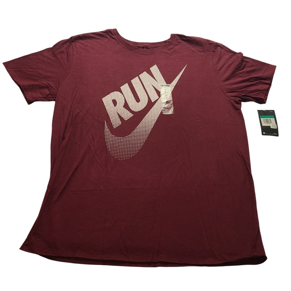 Nike Men's Athletic Cut Graphic T-Shirt Maroon Burgundy XL Casual Cotton New NWT